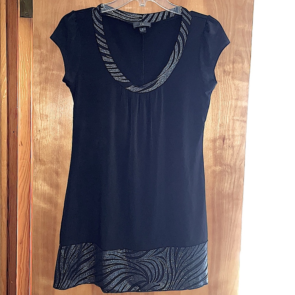 Iz Byer Black&Silver Dress